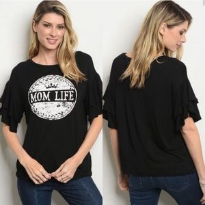"Mom Life" girly tee